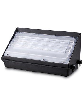 45W LED Half Cut-Off Wall Pack, 4,400 lumens