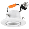 10 Watt Gimbal Lens LED 4" Round Downlight Retrofit, 750 Lumens