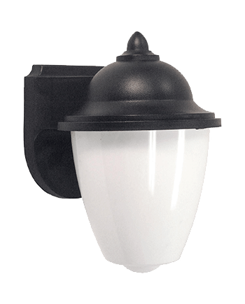 11.3 Watt Multi-Volt Carriage Style Outdoor Wall Sconce - 912 Lumens - Black Finish - 120-277VAC