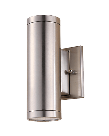 24 Watt Brushed Nickel Up/Down Decorative Outdoor Wall Sconce 1600 Lumens