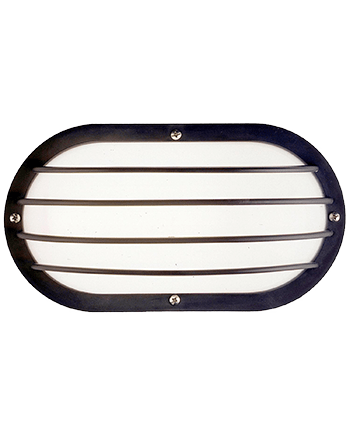 11.3 Watt 11 Inch Oval Euro Outdoor Wall Sconce 1000 Lumens Black