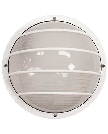 22 Watt 10 Inch Round Euro Outdoor Wall Sconce 1900 Lumens White